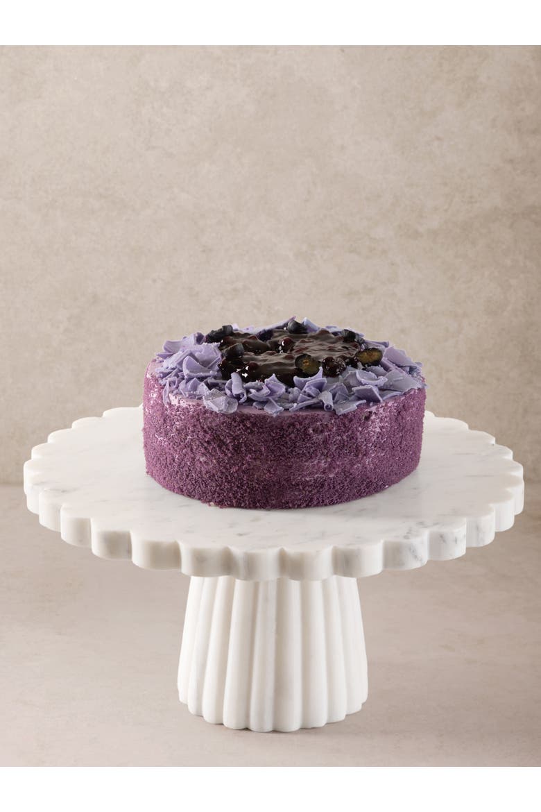 Bobby White Marble Cake Stand, Alternate, color, Ivory White