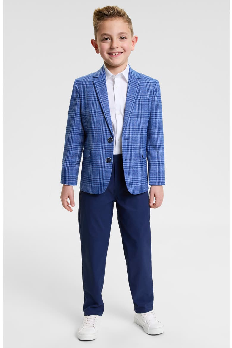 Kids' Two-Piece Suit & Dress Shirt Set, Main, color, BLUE/NAVY