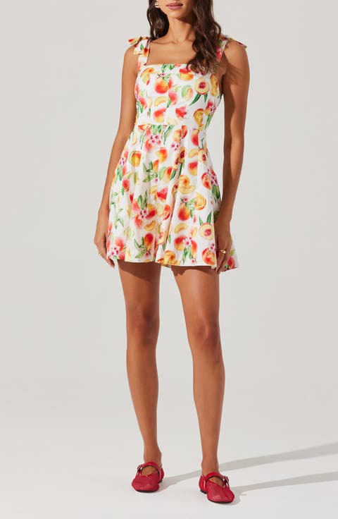 Tinesha Tie Strap Cotton Mini Sundress