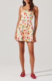 ASTR the Label Tinesha Tie Strap Cotton Mini Sundress