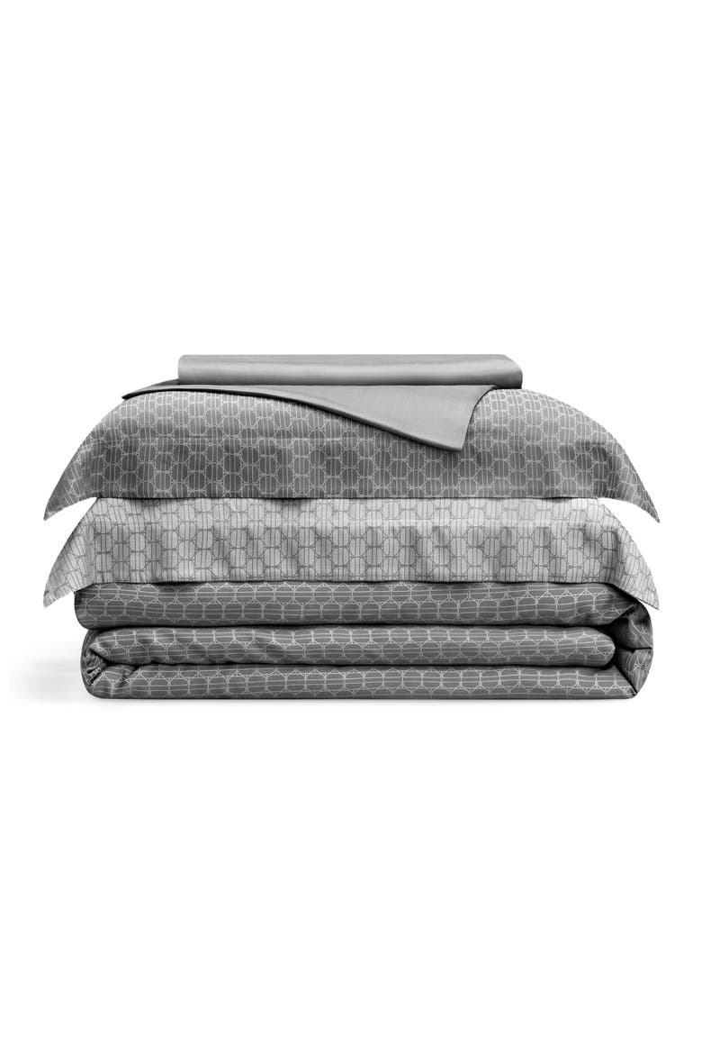 Parti Duvet Cover, Main, color, Grey