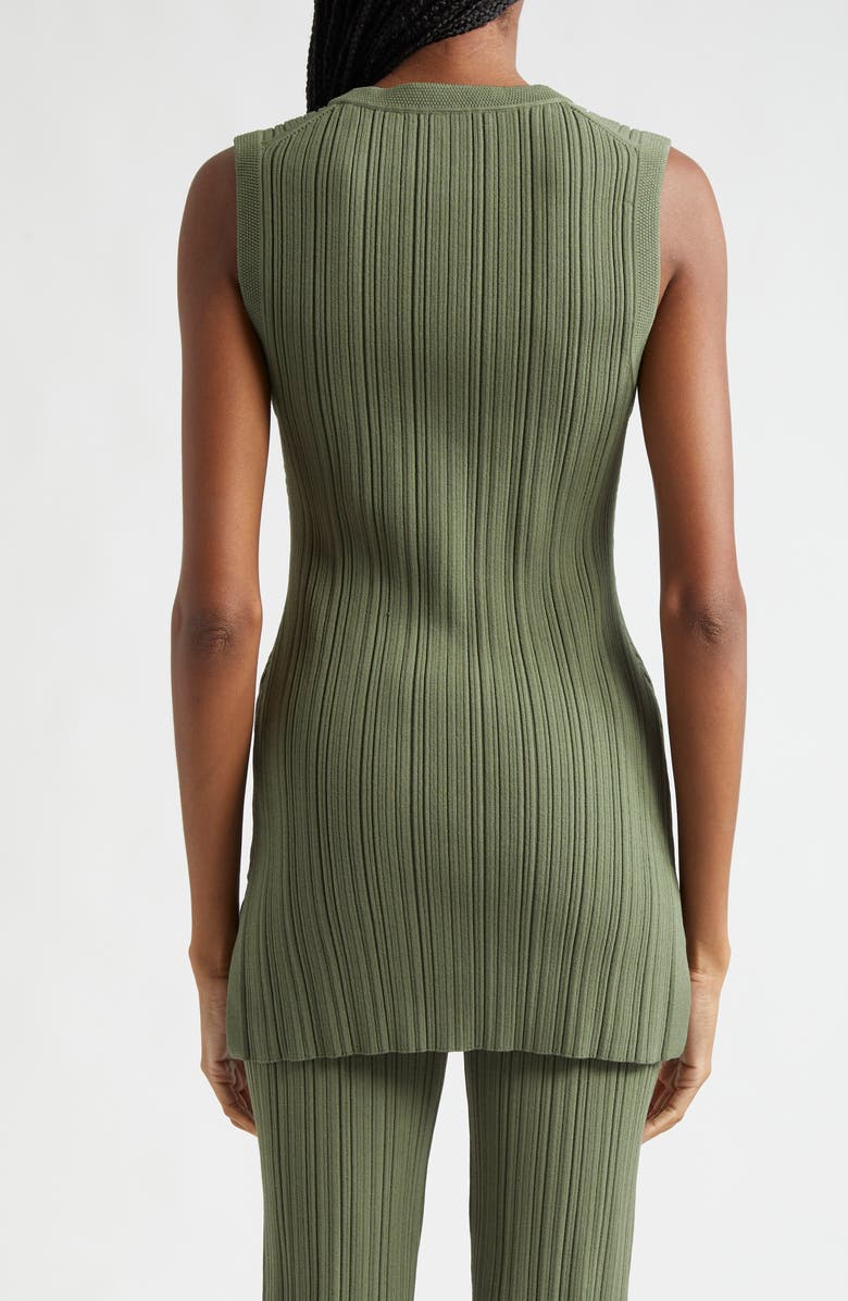 Veronica Beard Semma Mixed Rib Sleeveless Tunic Sweater, Alternate, color, 