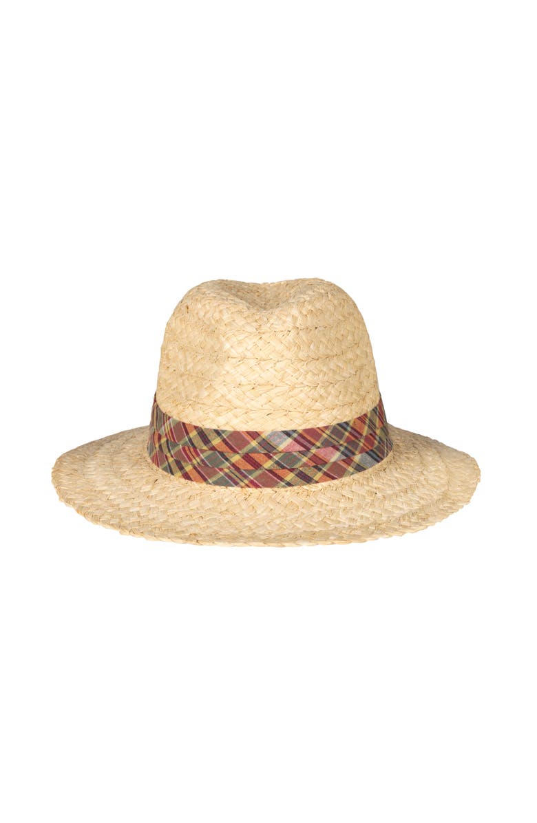 Polo Ralph Lauren Madras Band Hat, Main, color, Natural/Multi
