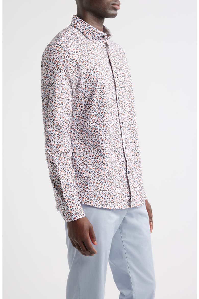 Wildflower Button-Up Shirt, Alternate, color, LIGHT BLUE