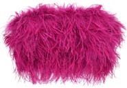 HOUSE OF CB Fenella Feather Strapless Crop Top