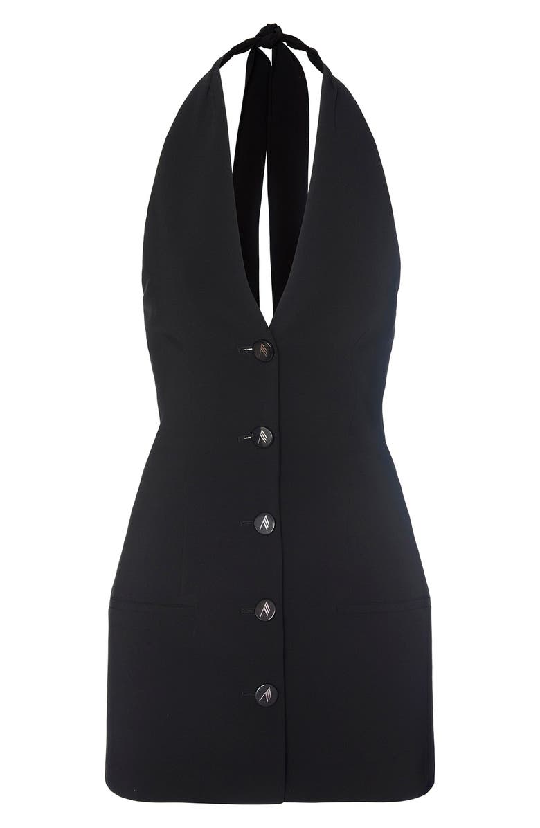 The Attico Isabel Halter Tech Crepe Minidress, Alternate, color,