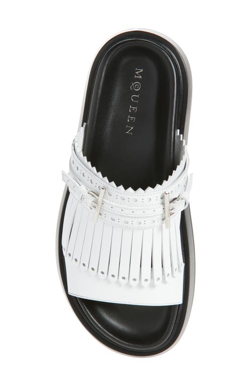 ALEXANDER MCQUEEN MCQUEEN KILTIE FRINGE SLIDE SANDAL 