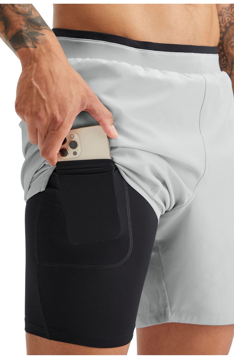 Fabletics Men's The Fundamental Short II (Lined) 7", Alternate, color, Mineral Grey