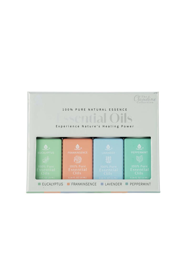 100% Pure Natural Essence Essential Oils 4 Pack, Main, color, Multicolor