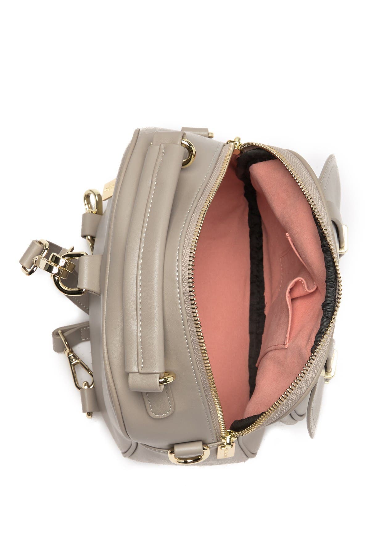 Camila Leather Backpack, Alternate, color, GREY
