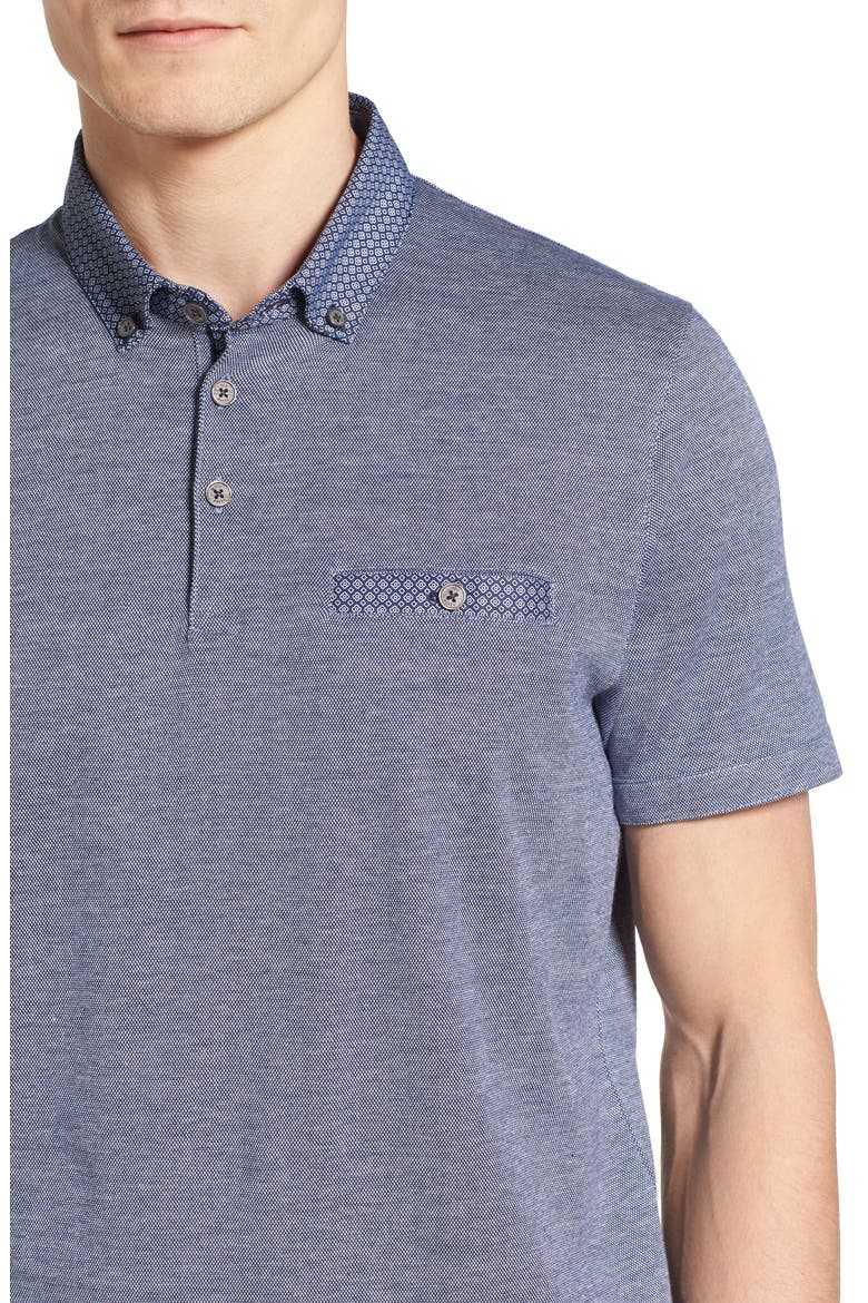 Cro Woven Collar Polo, Alternate, color, NAVY