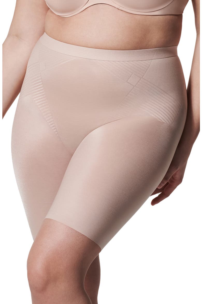 SPANXshape™ Invisible Mid-Thigh Shorts, Main, color, CHAMPAGNE BEIGE