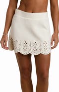 La Blanca Cloudset Eyelet Detail Miniskirt