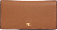Lauren Ralph Lauren Slim Crosshatch Leather Bifold Wallet