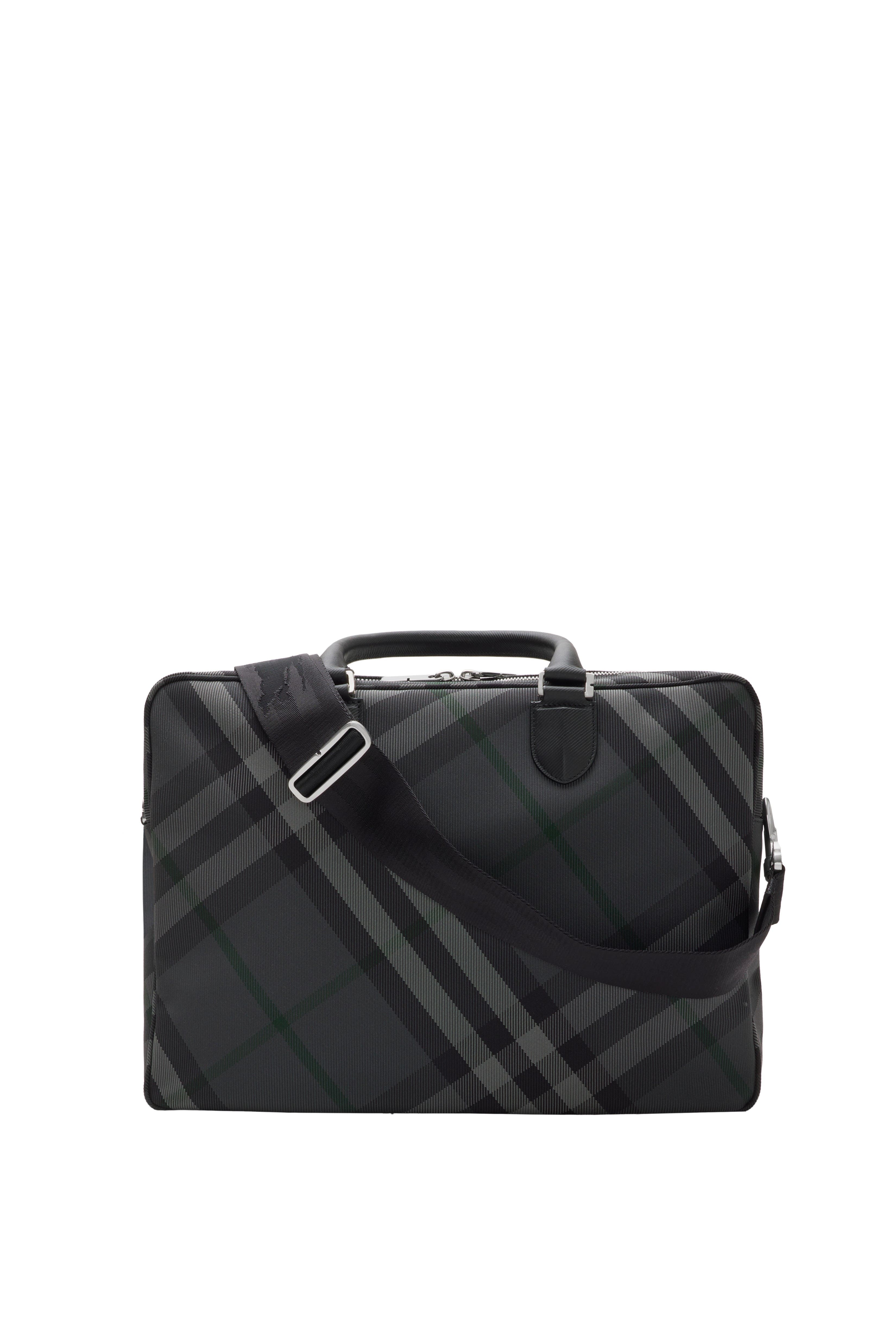 Burberry Grid Briefcase, Alternate, color, Charcoal Grey