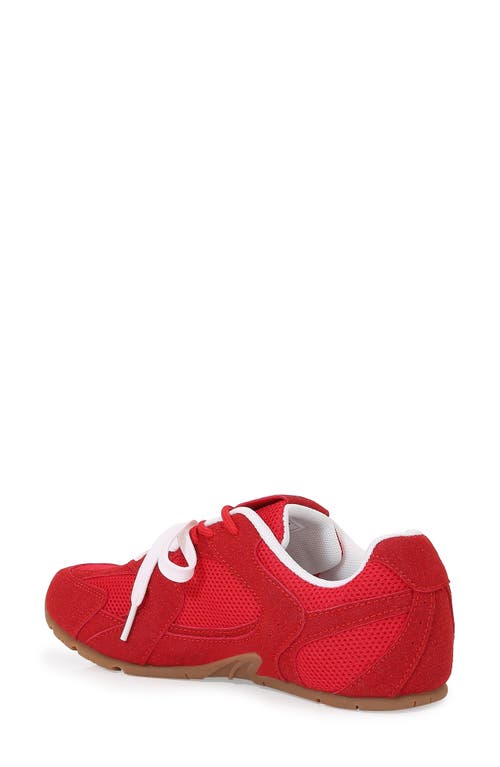 Berness Lula Double Lace Sneaker In Red