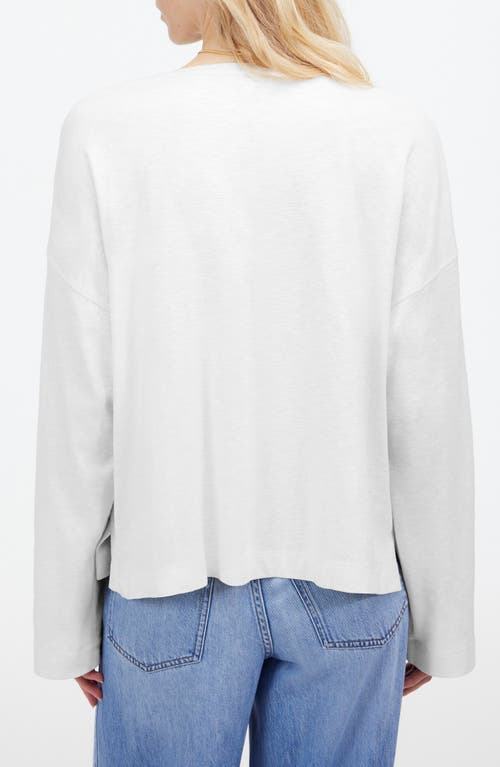 Shop Madewell Relaxed Long Sleeve Henley In White