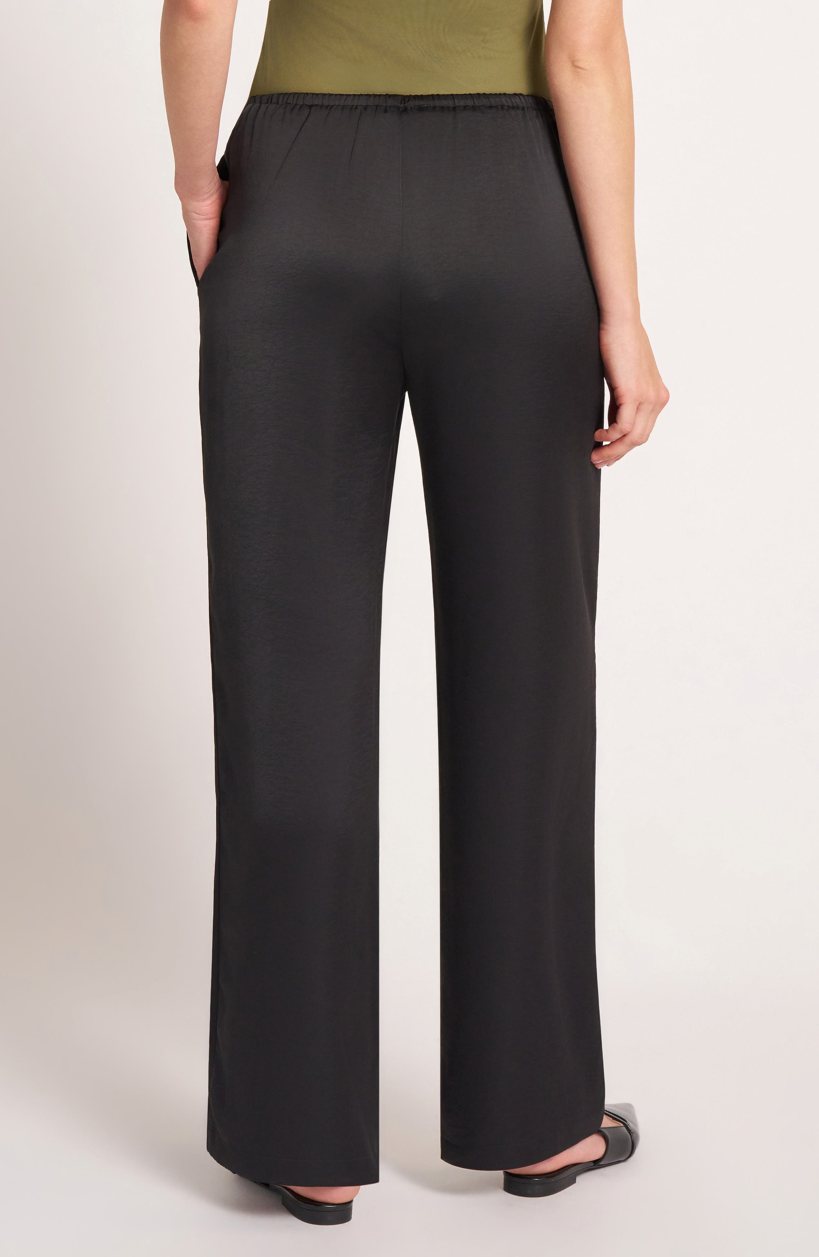Roselle Drawstring Satin Pants - image 2