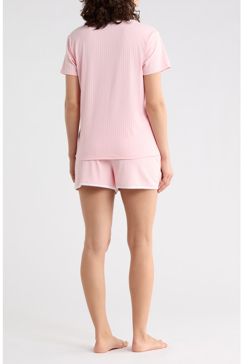 V-Neck T-Shirt & Short Pajamas, Alternate, color, CRYSTAL ROSE