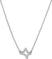 AllSaints Pavé Crystal Star Charm Pendant Necklace