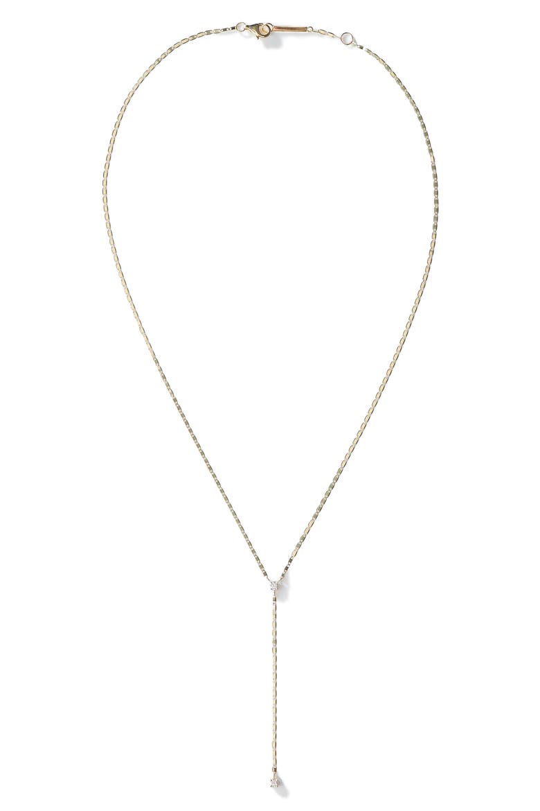 14K Gold Solo Petite Malibu Lariat Necklace, Main, color, YELLOW