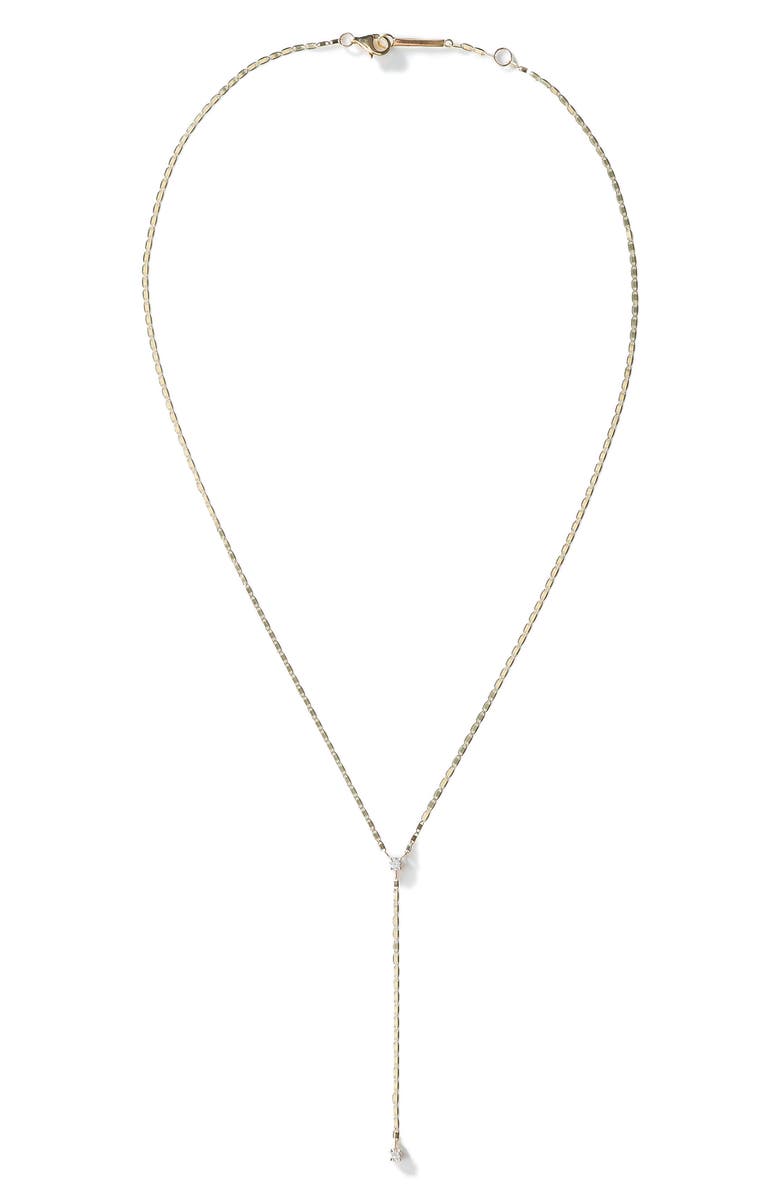 LANA 14K Gold Solo Petite Malibu Lariat Necklace, Main, color, Yellow Gold