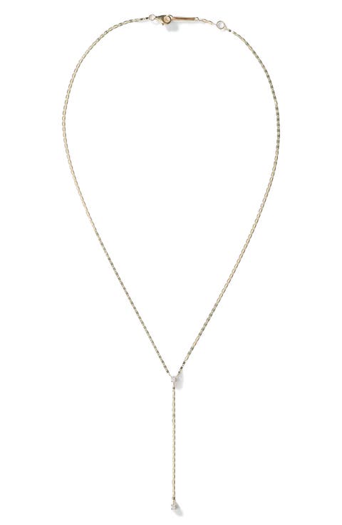 14K Gold Solo Petite Malibu Lariat Necklace