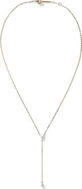 LANA 14K Gold Solo Petite Malibu Lariat Necklace