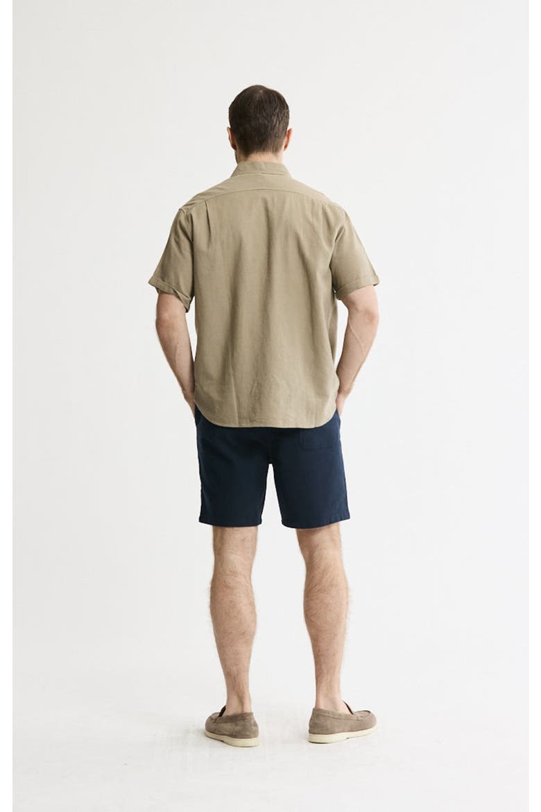 Cotton Twill Drawstring Shorts, Alternate, color, Navy