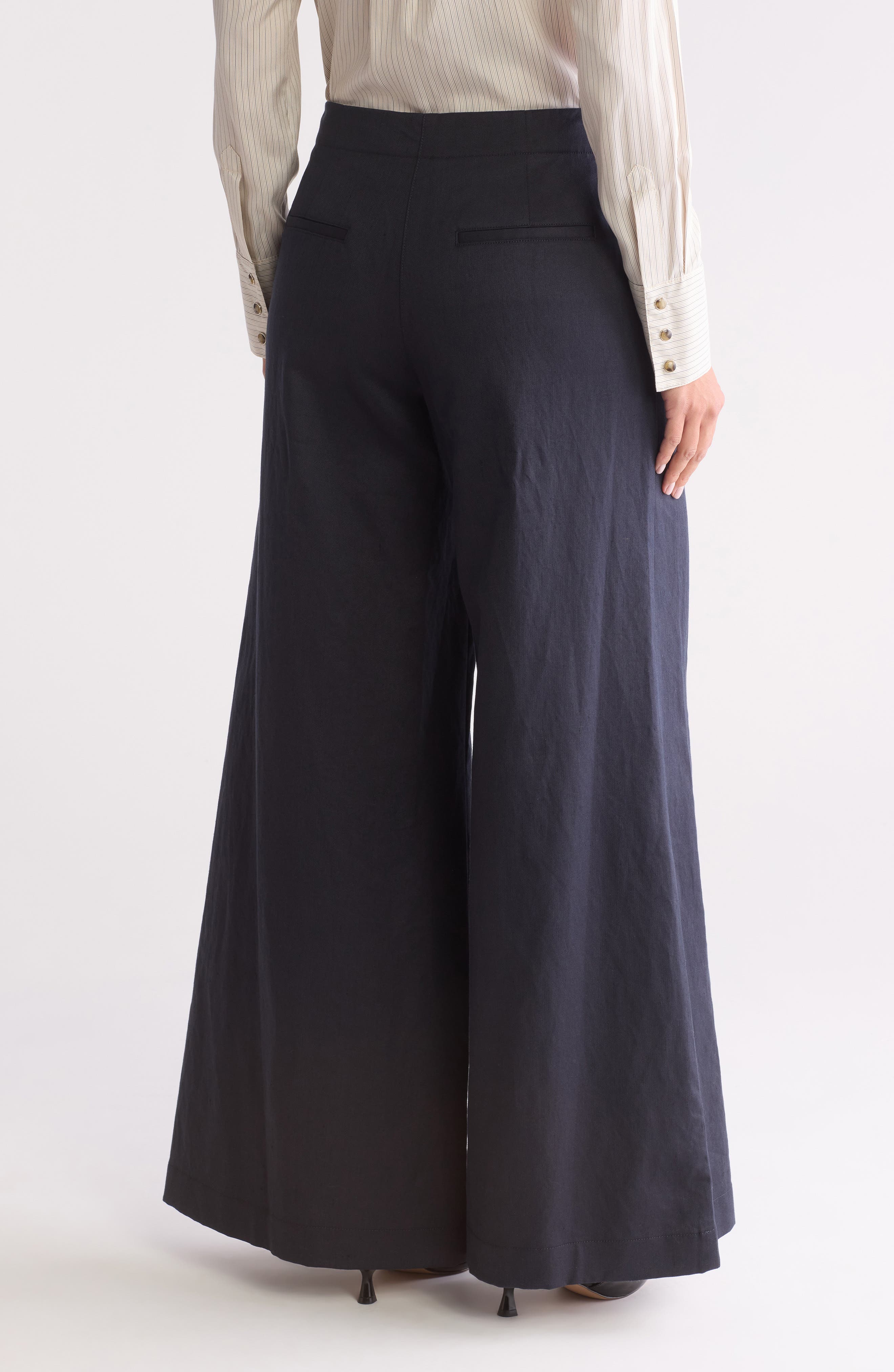 Demie Linen Blend Wide Leg Pants - image 2