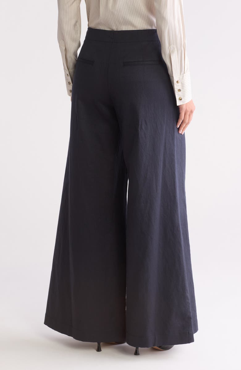 TWP Demie Linen Blend Wide Leg Pants, Alternate, color, Midnight