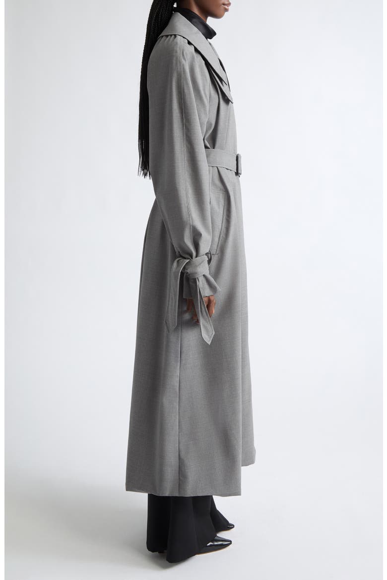 Sidney Virgin Wool Blend Trench Coat, Alternate, color, GREY
