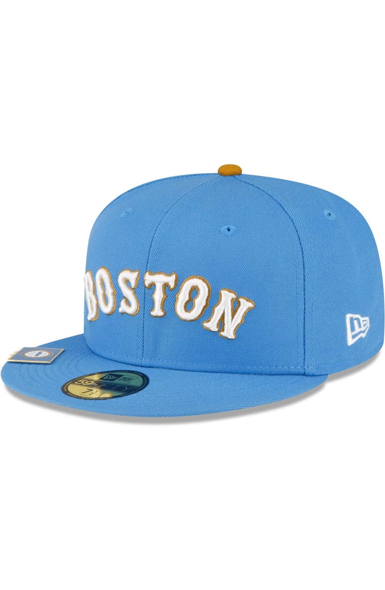New Era Men's New Era Light Blue Boston Red Sox City Flag 59FIFTY Fitted Hat, Alternate, color, Light Blue