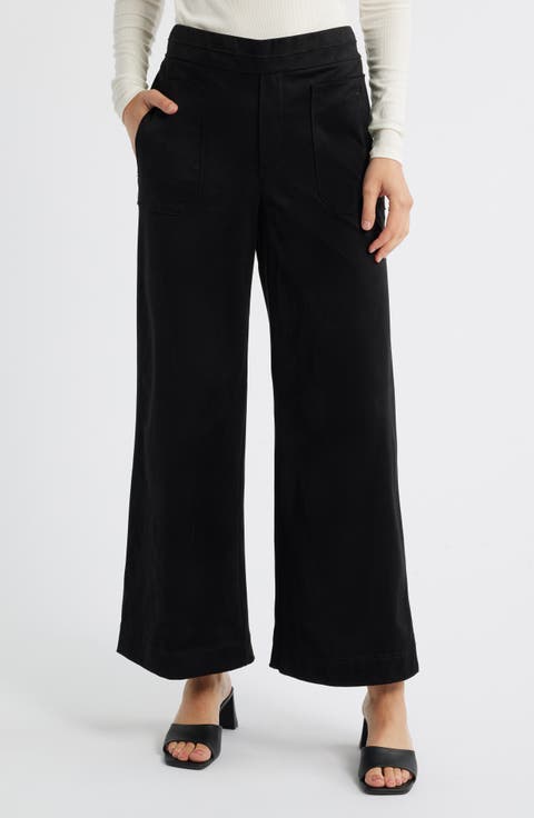 Skyrise Patch Pocket Wide Leg Pants