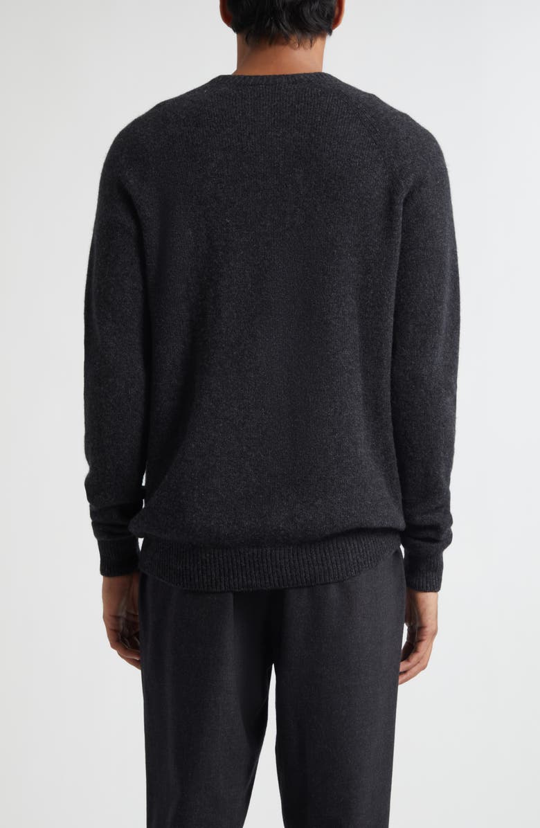 Sunspel Lambswool Crewneck Sweater, Alternate, color, Charcoal Melange