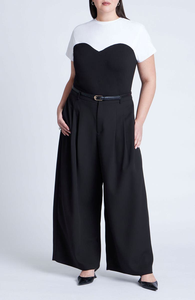 ELOQUII Sweetheart Short Sleeve T-Shirt, Alternate, color, 