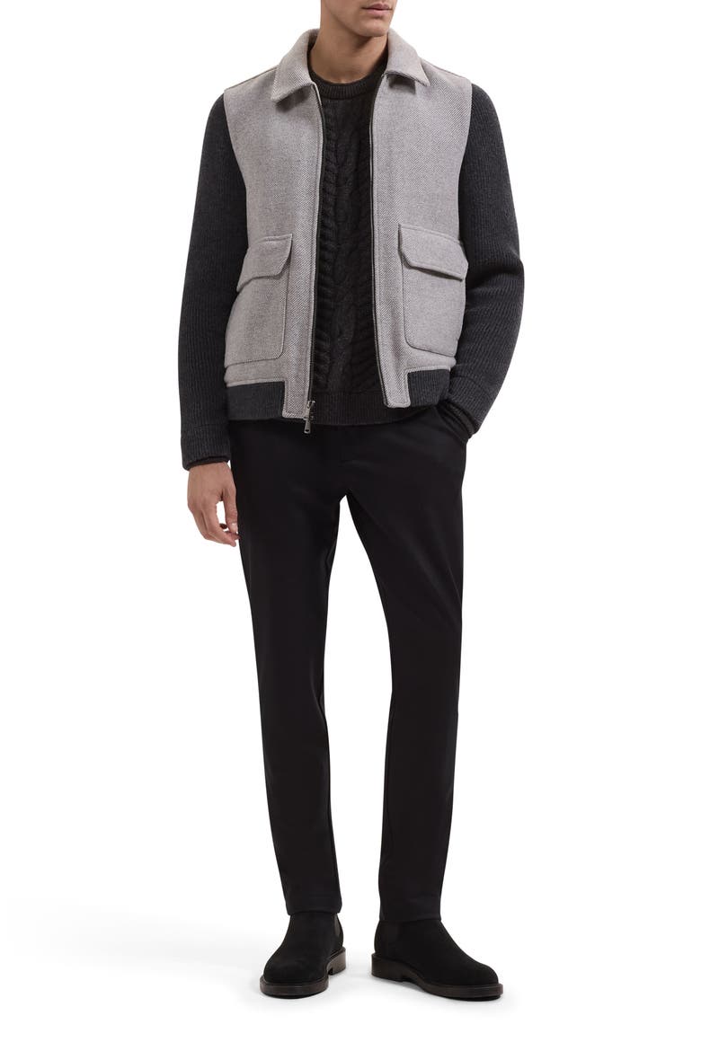 Hybrid Knit Blouson Jacket, Alternate, color, GRAPHITE