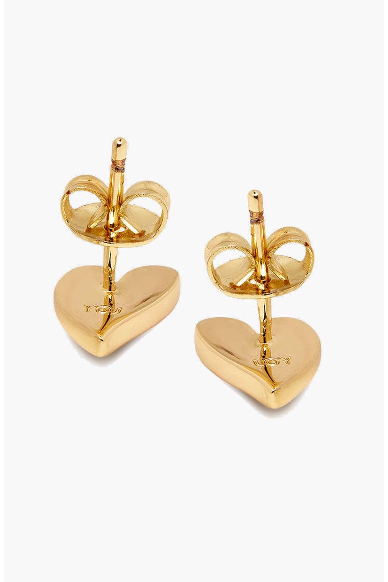 Mini Heart Stud Earrings, Alternate, color, Gold