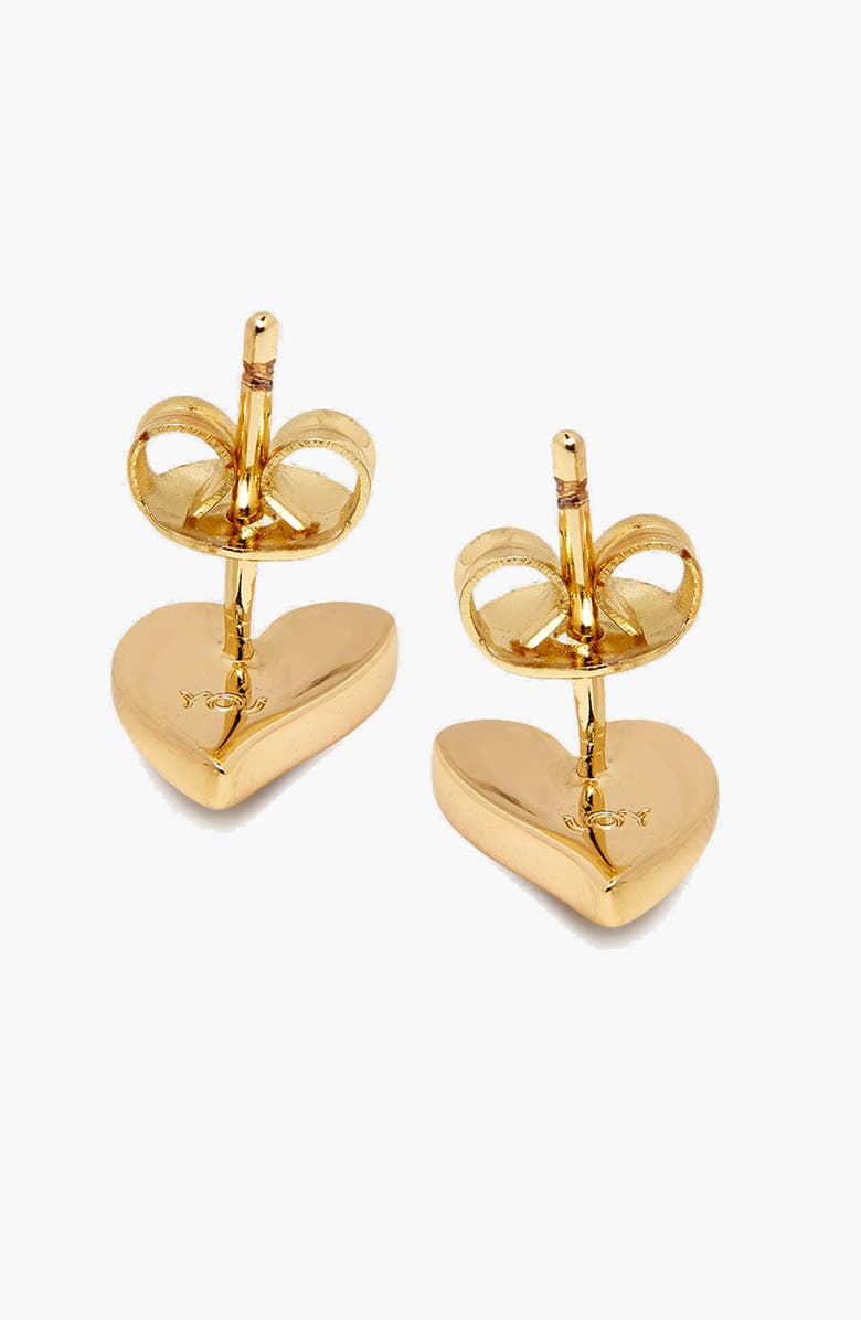 YOJ Mini Heart Stud Earrings, Alternate, color, Gold