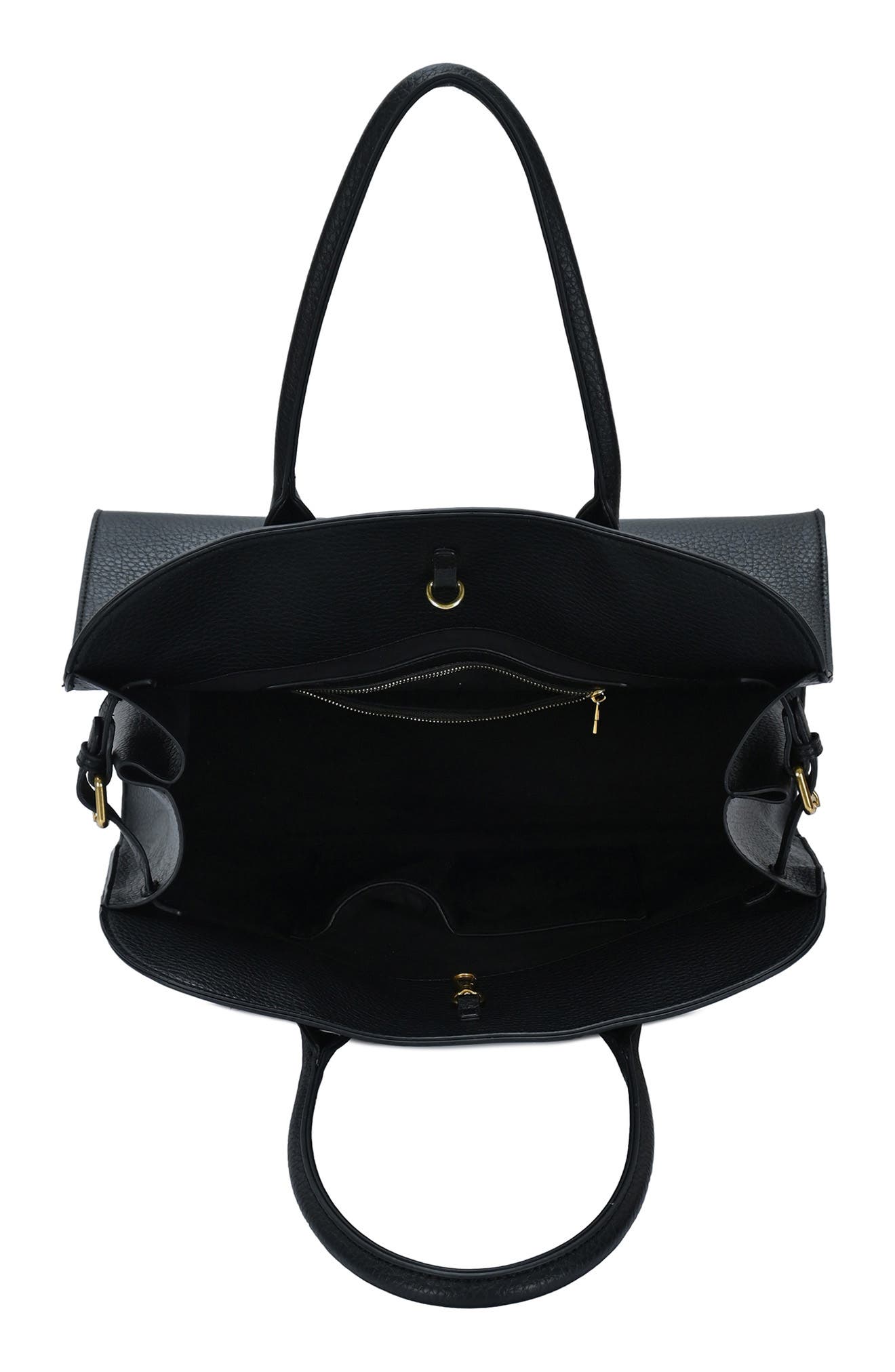 Miztique Top Handle Satchel Bag, Alternate, color, Black