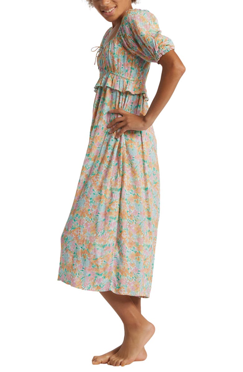 Billabong Kids' Lil' Cutie Floral Dress, Alternate, color, Peach Punch