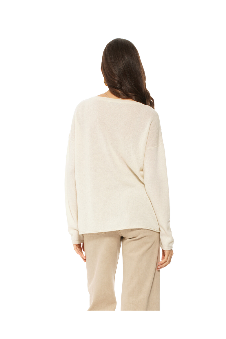 Pure Cashmere Lounge Sweater, Alternate, color, Milk White