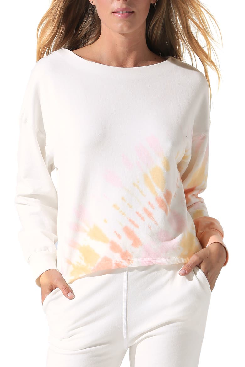 Tahoe Tie Dye Pullover, Main, color, CLOUD/ PHOENIX/ SUNBEAM