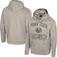 COLOSSEUM Men's Colosseum Oatmeal Penn State Nittany Lions Big & Tall Operation Hat Trick Battalion Hoodie Sweatshirt