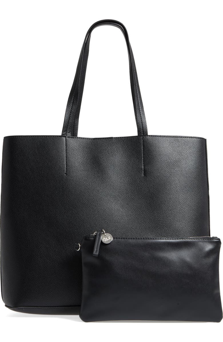 Chelsea28 Starburst Faux Leather Tote & Zip Pouch, Alternate, color,