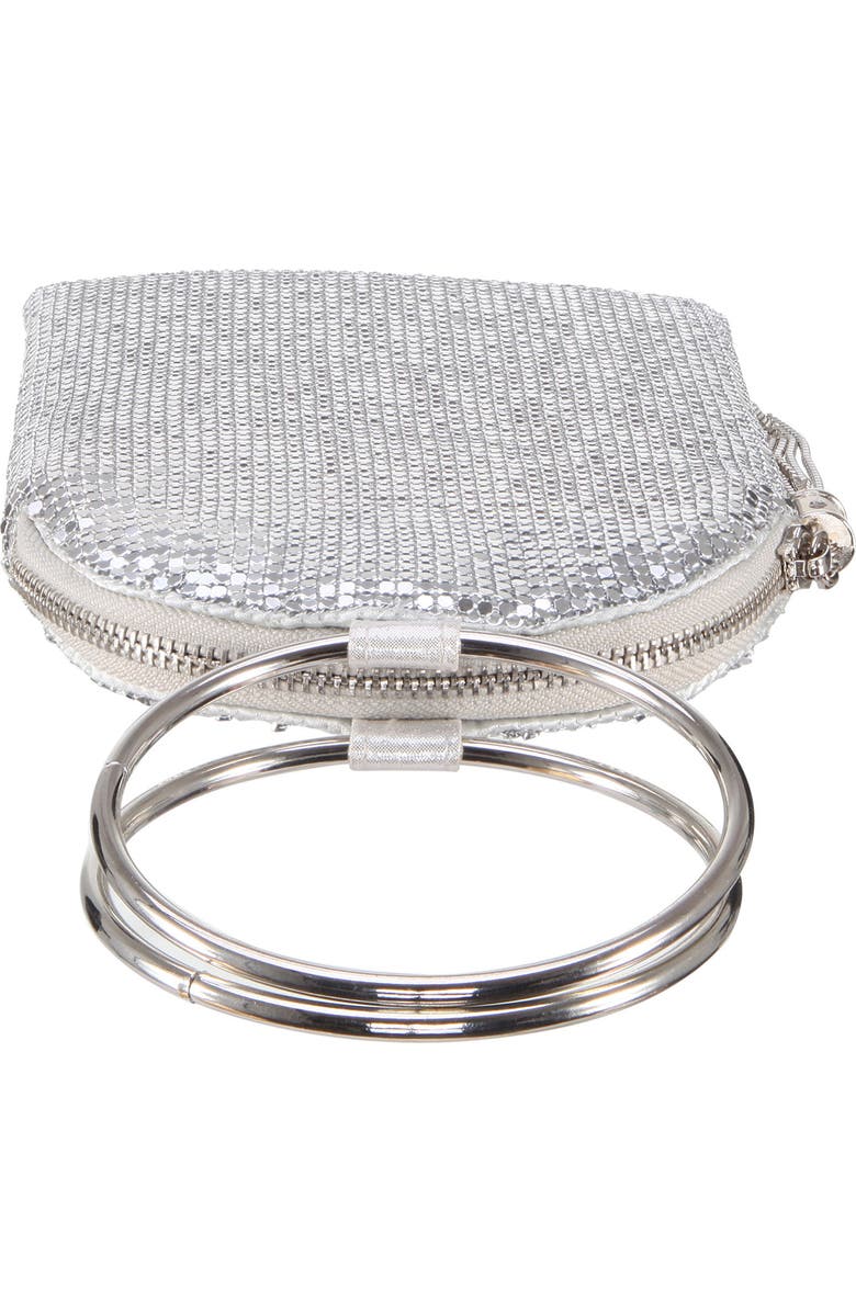 Nina Metallic Mesh Handbag, Alternate, color,