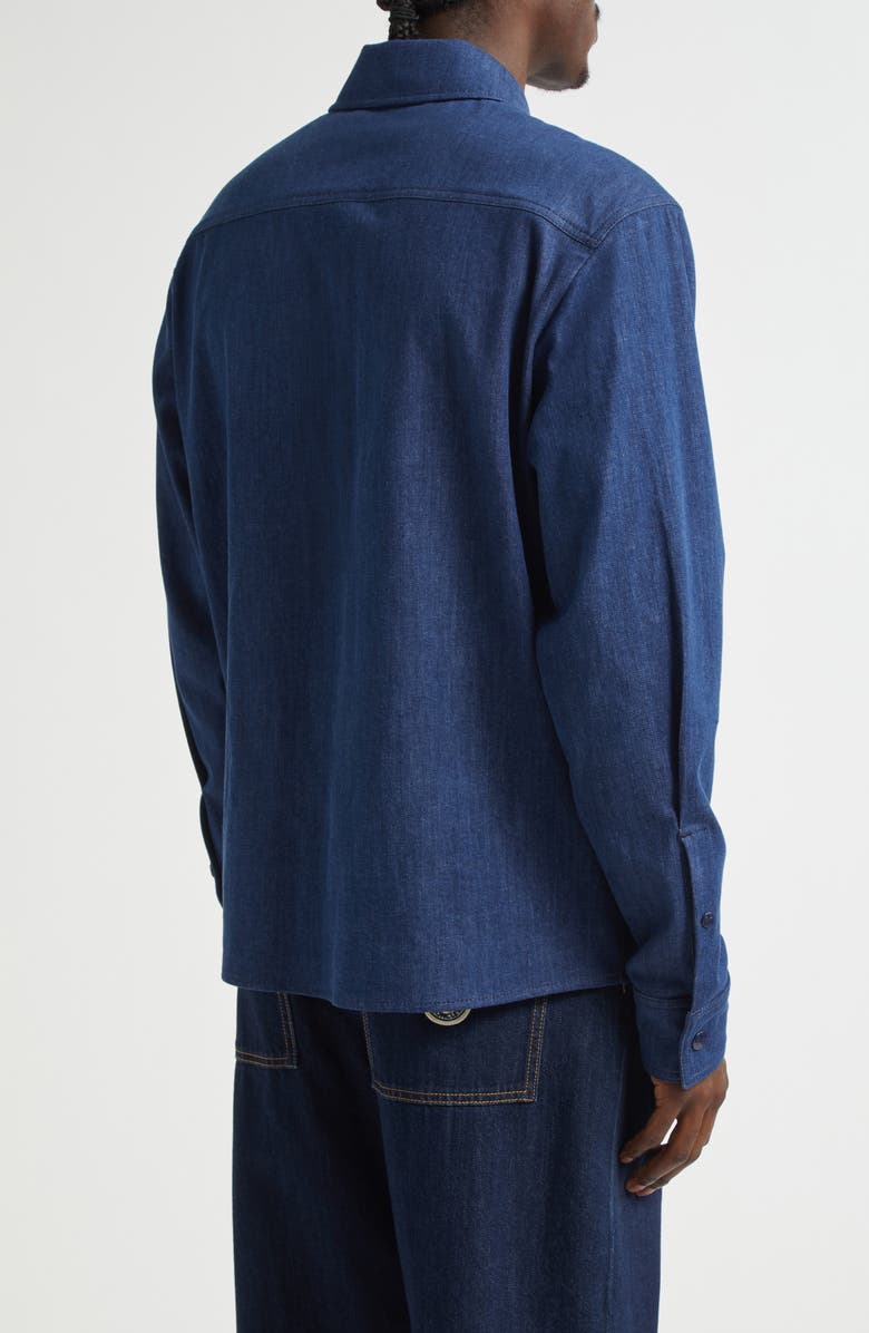 Moncler Denim Shirt Jacket, Alternate, color, 