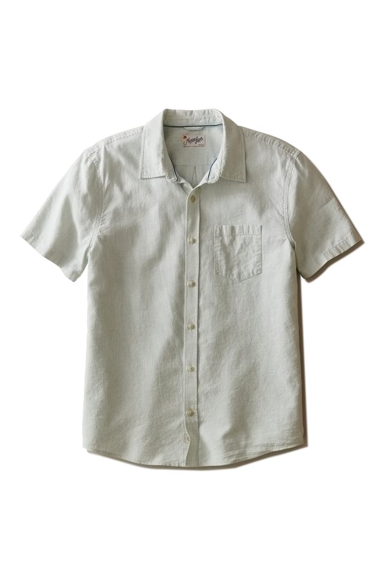 Better-Than-Linen Shirt, Alternate, color, ICEBERG STRIPE
