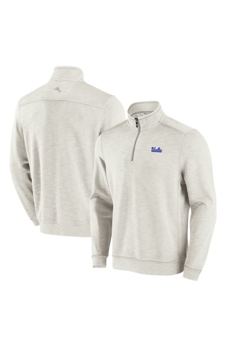 Tommy Bahama Men's Tommy Bahama Cream UCLA Bruins Tobago Bay Half-Zip Tri-Blend Top, Main, color, Cream