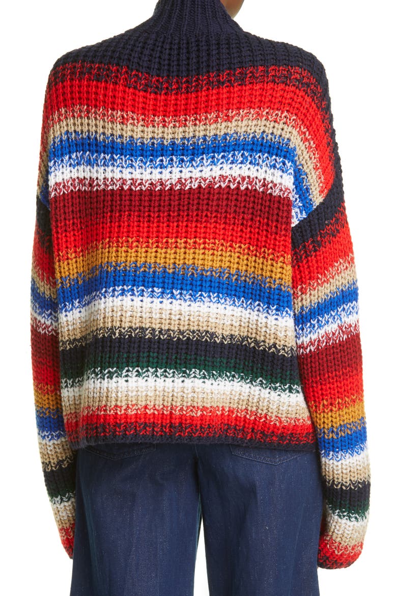 Stripe Wool Sweater, Alternate, color, MULTI-COLOR